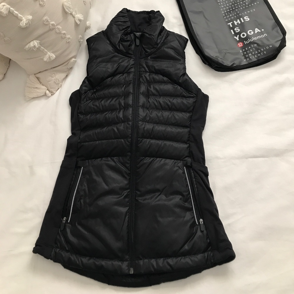 Worn once. Size 2 Lululemon Vest Black